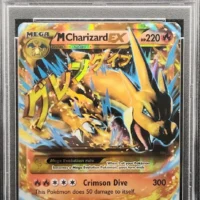 Pok&Atilde;&copy;mon TCG: #107 M CHARIZARD EX | 2014 POKEMON XY FLASHFIRE ULTRA RARE - PSA 8 - Image 1