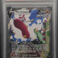 Pokémon TCG: #186 FULL ART/MEDICHAM V | 2021 POKEMON SWORD & SHIELD EVOLVING SKIES - PSA 10 - Image 1