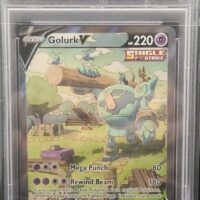 Pokémon TCG: #182 FULL ART/GOLURK V | 2021 POKEMON SWORD & SHIELD EVOLVING SKIES - PSA 10 - Image 1