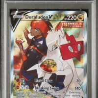 Pokémon TCG: #198 FULL ART/DURALUDON V | 2021 POKEMON SWORD & SHIELD EVOLVING SKIES - PSA 10 - Image 1