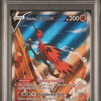 Pok&Atilde;&copy;mon TCG: #174 FULL ART/GALARIAN ZAPDOS V | 2021 POKEMON SWORD & SHIELD CHILLING REIGN - PSA 10 - Image 1