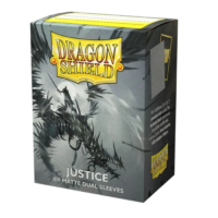 Dragon Shield Dual Matte Sleeves Grey Justice 100 Count - Image 1