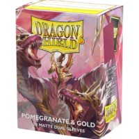 Dragon Shield Dual Matte Sleeves 25th Anniversary Red Gold 100 Count - Image 1
