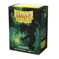 Dragon Shield Dual Matte Sleeves Metallic Green Power 100 Count - Image 1