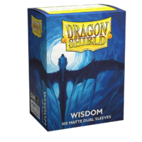 Dragon Shield Dual Matte Sleeves Blue Wisdom 100 Count - Image 1
